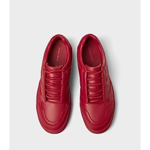 Zara Other - ZARA MEN QUILTED RED SNEAKERS SIZE 10